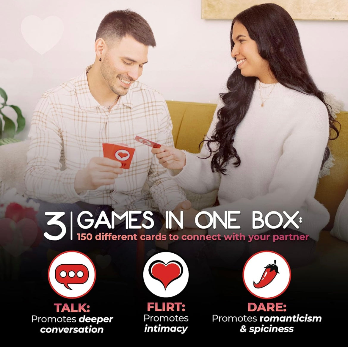 Romantic Couples Game (3-Pack): Talk, Flirt & Dare