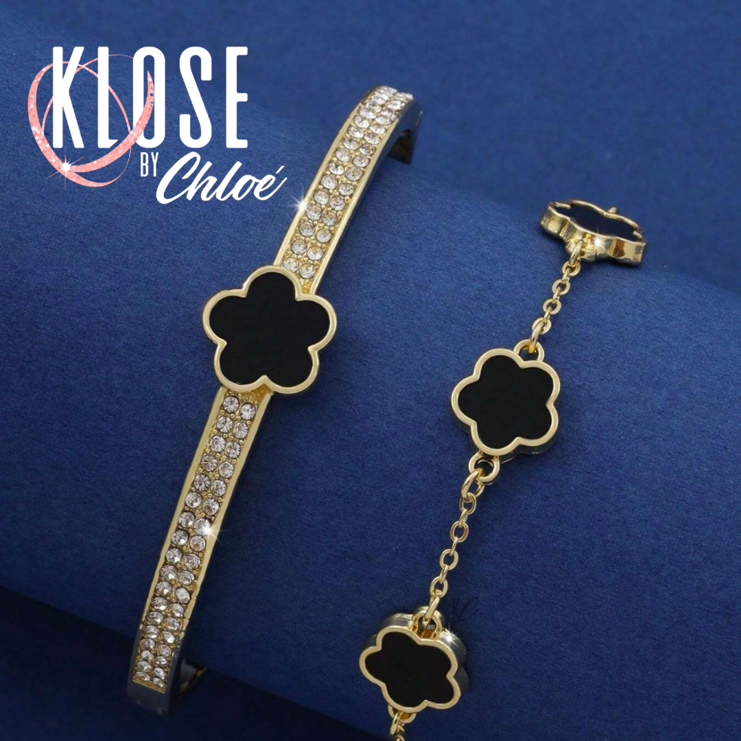 AURIA 2 Piece Diamond Clover Set