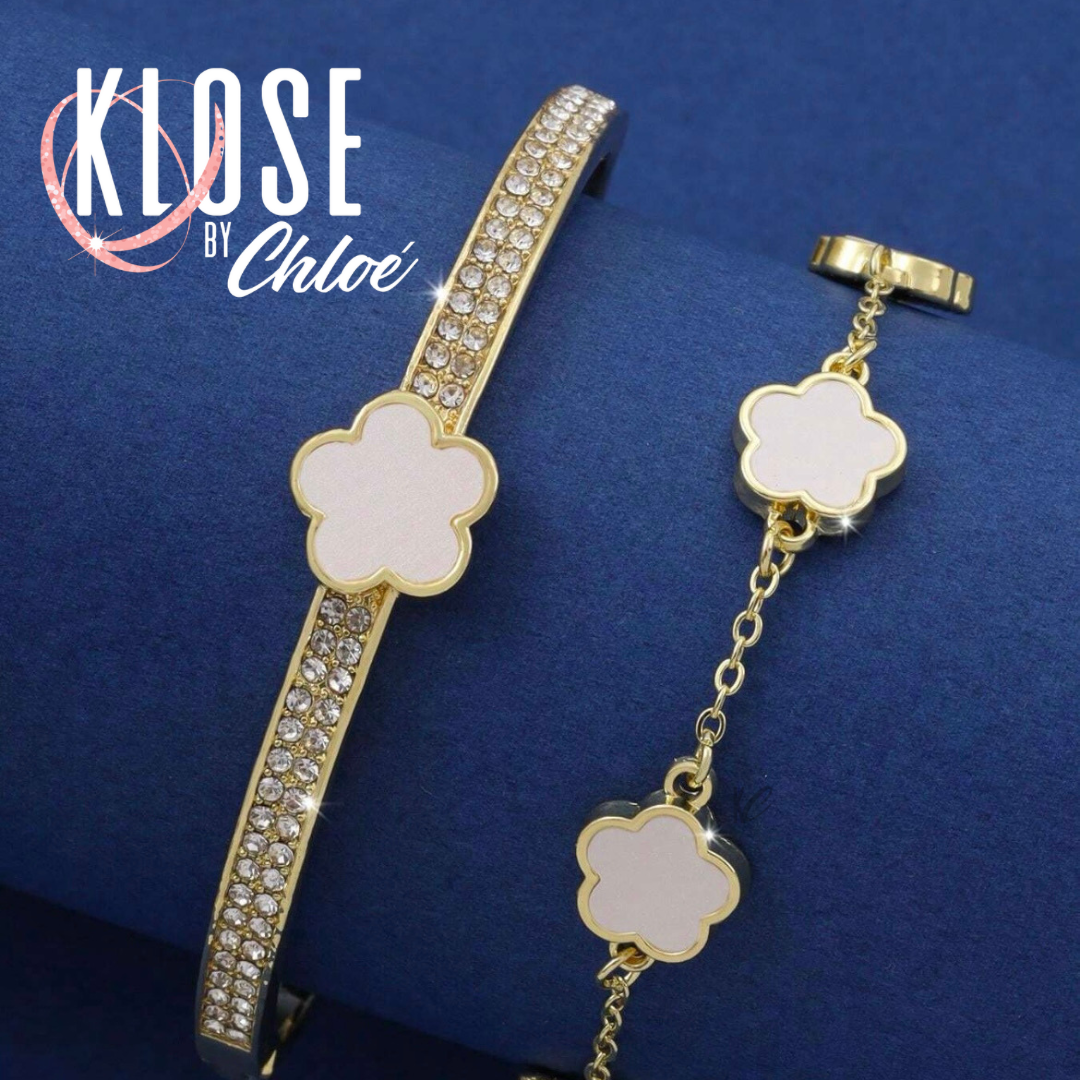 AURIA 2 Piece Diamond Clover Set