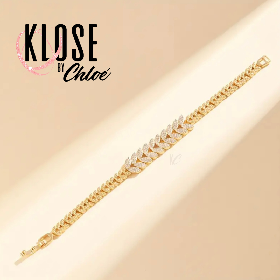 BLAZE Iced Out Luxury Leaf Tennis Anklet
