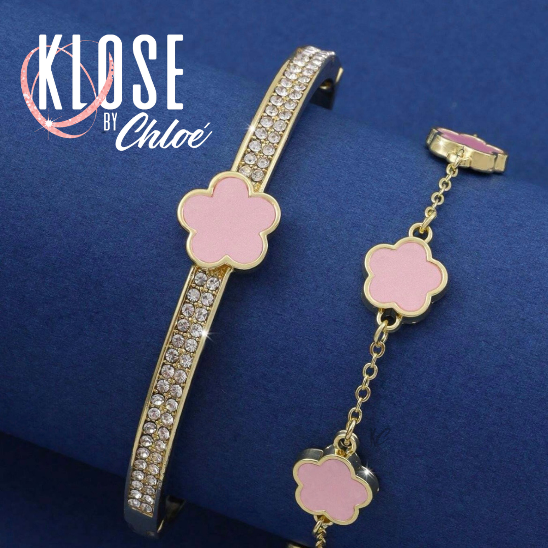 AURIA 2 Piece Diamond Clover Set