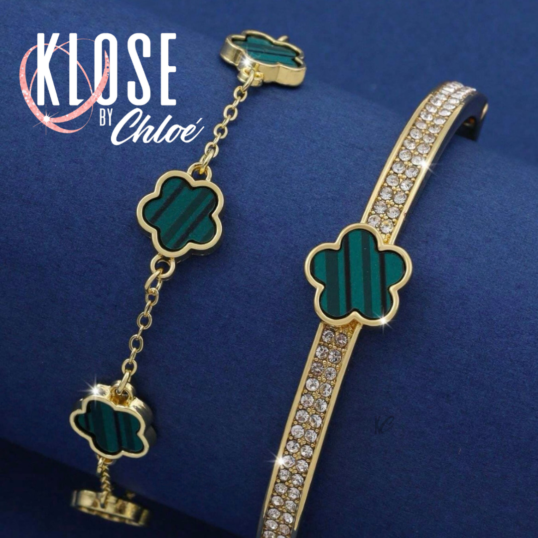 AURIA 2 Piece Diamond Clover Set
