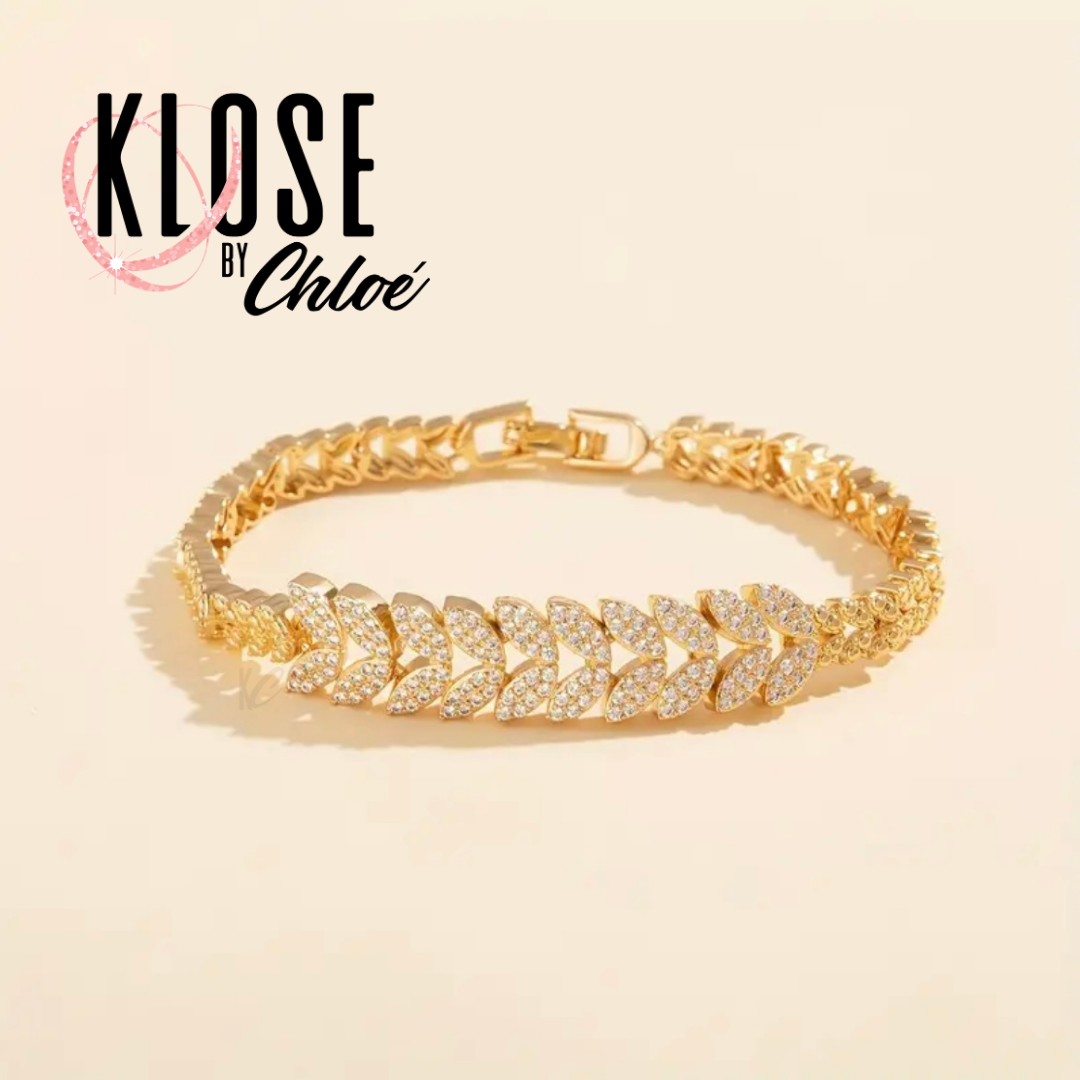 BLAZE Iced Out Luxury Leaf Tennis Anklet