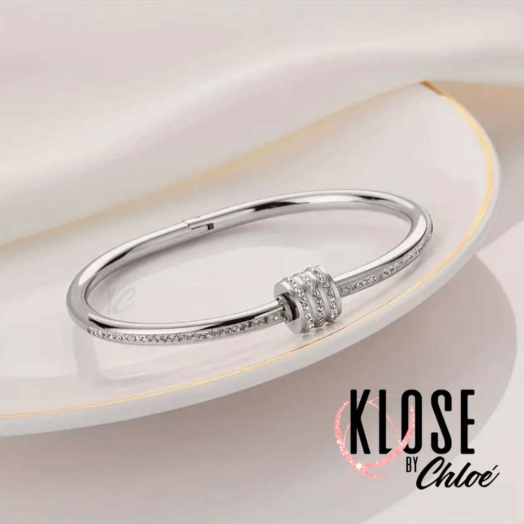 CHLOÉ Spiral Twist Clasp Bangle