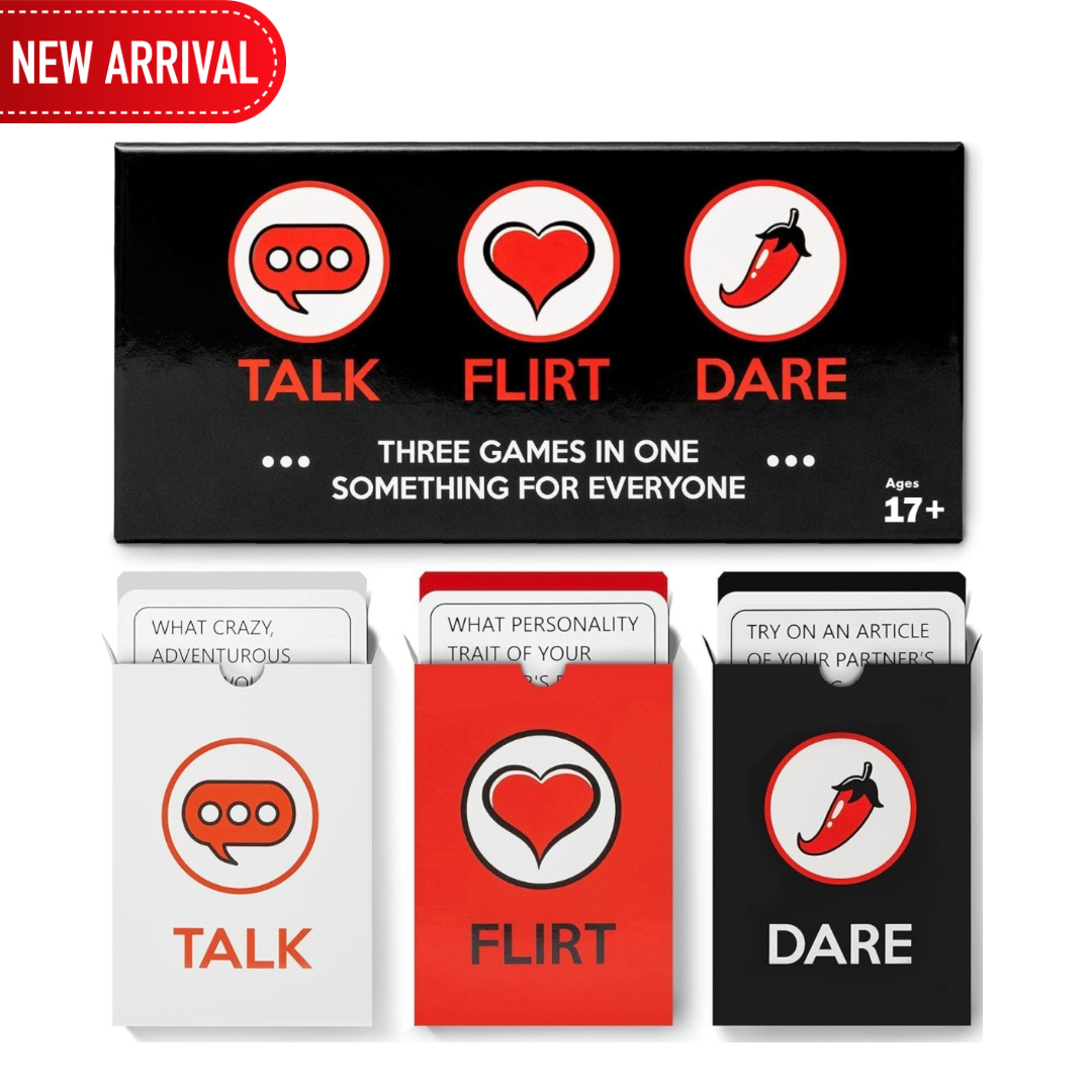 Romantic Couples Game (3-Pack): Talk, Flirt & Dare