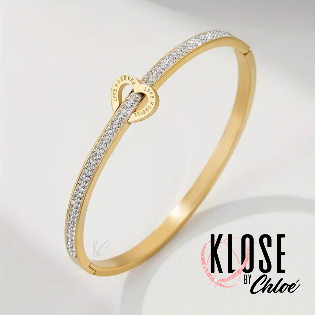 AMANDA Heart Pendant Diamond Bangle