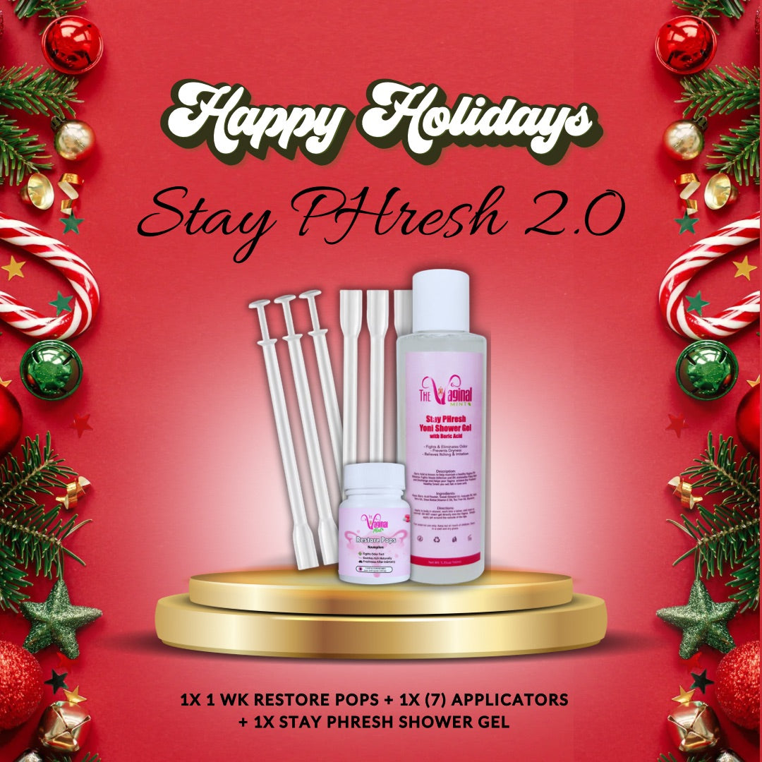 Stay PHresh 2.0: Restore Pops, Applicators & Stay PHresh Shower Gel: Boric Acid Bundle-BB