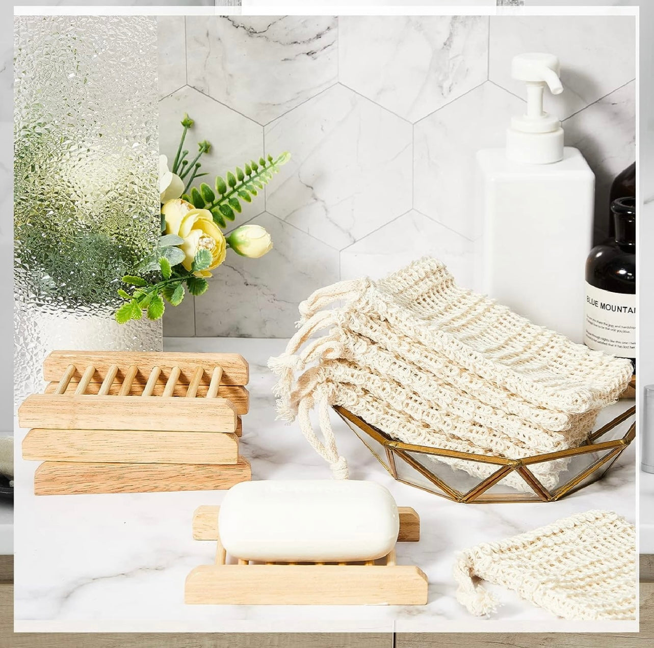 Exfoliating Mesh Soap Holder Bag