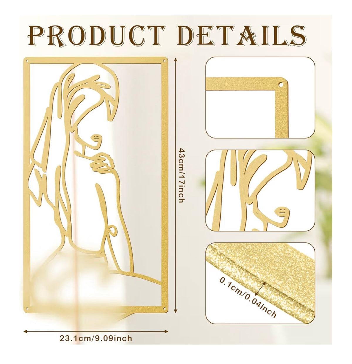 Women Silhouette Wall Art: 3 Piece Set
