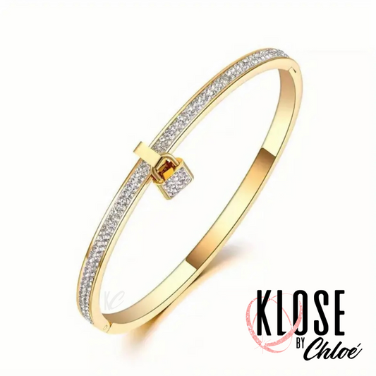 SALENA  Lock Pendant Diamond Bangle