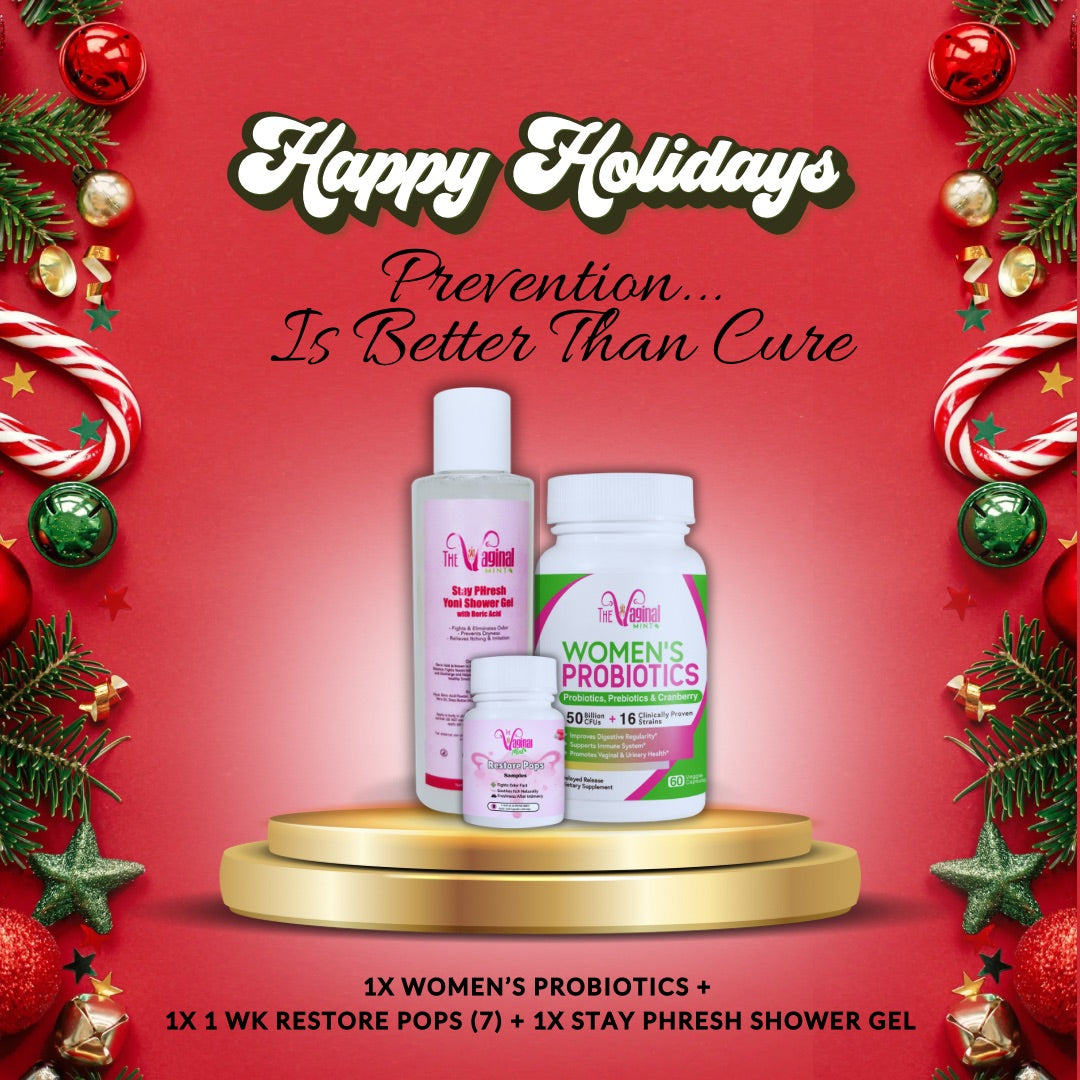 PREVENTION Is Better Than CURE Bundle: Restore Pops, Stay PHresh Shower Gel & Women's Probiotics
